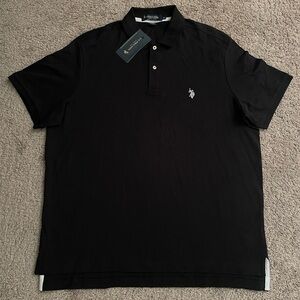 Men’s US POLO ASSN. Luxury Feel short sleeve polo shirt black size XL brand new